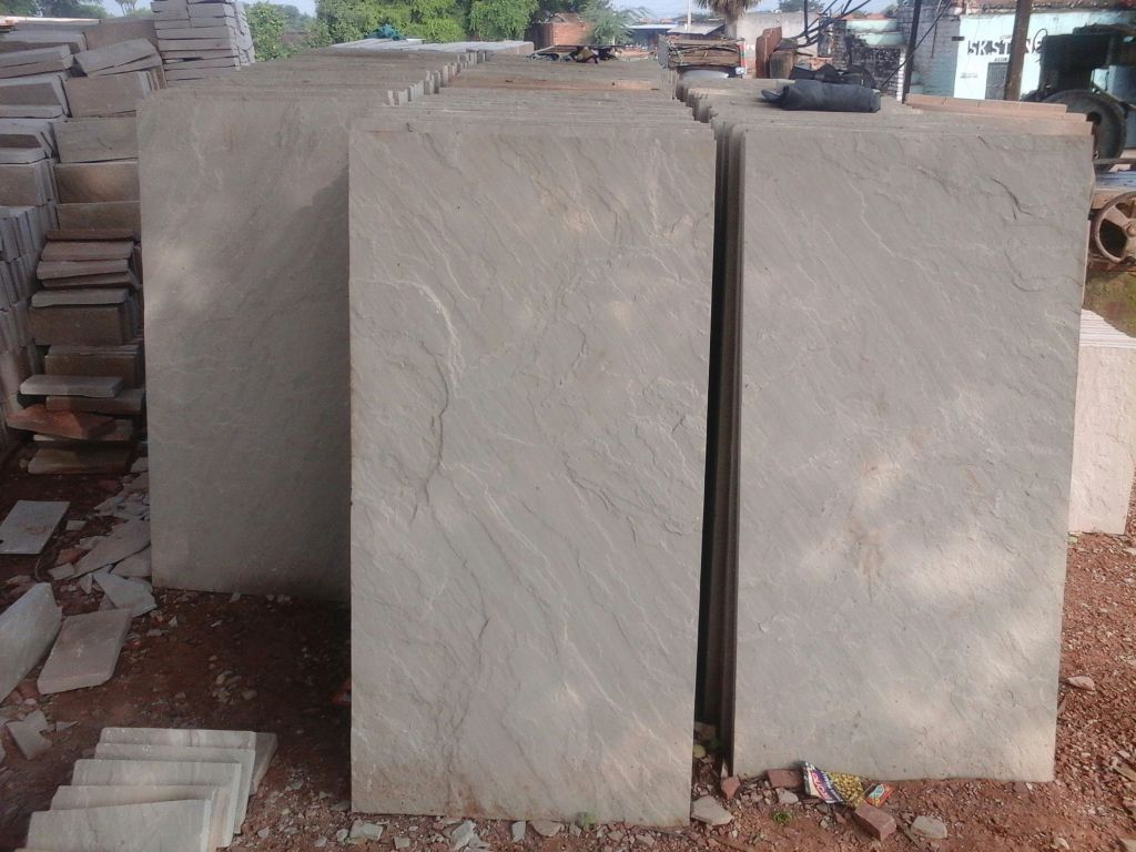 Dholpur Beige Sandstone natural split slabs and tiles by Pushpa Stone Impex
